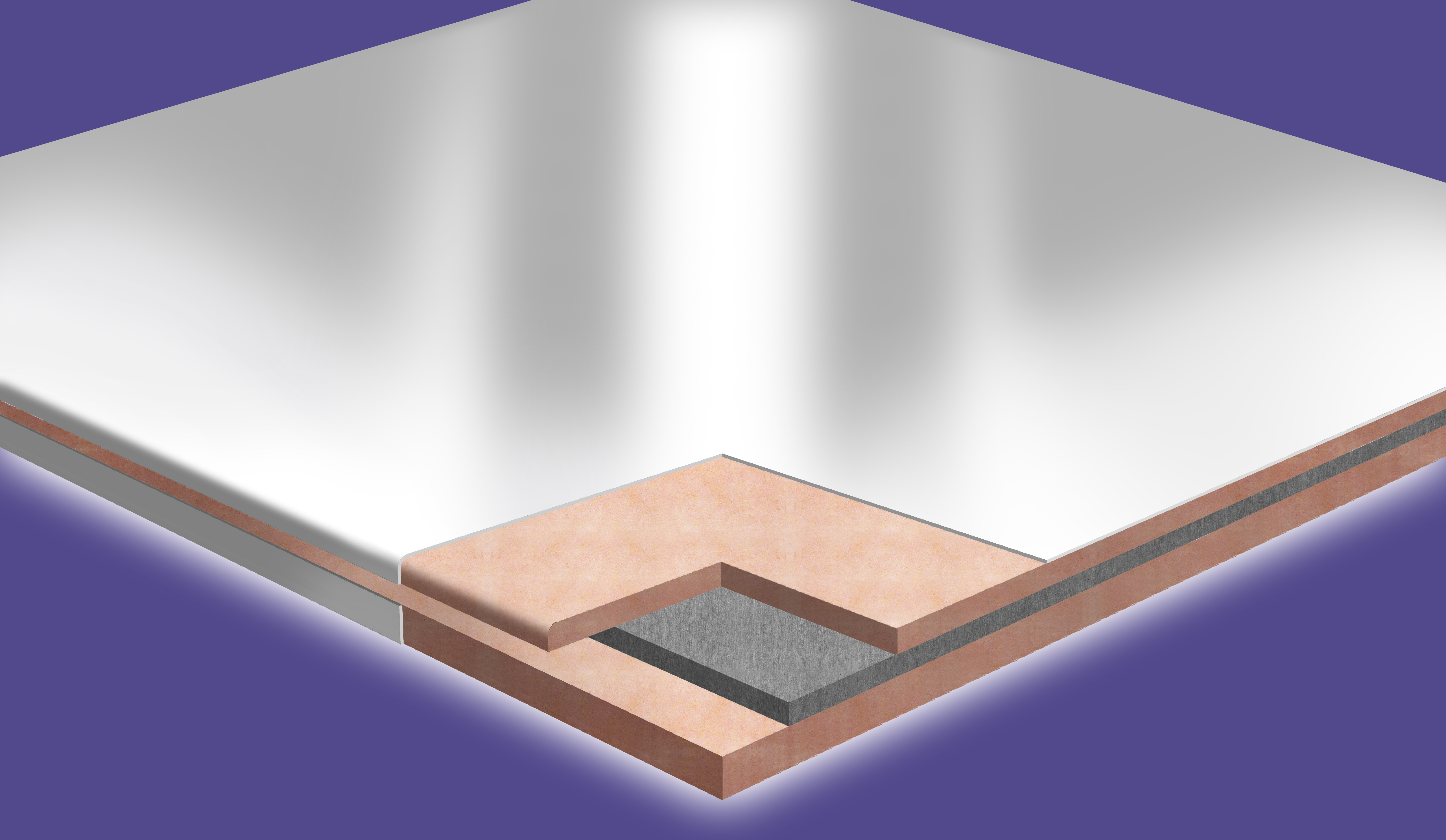 Arcoplast. PC3 Lab using Acryloyl wall ceiling system with truncking and double glazing